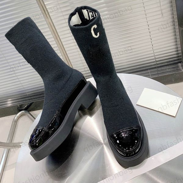 designer womens ankle knee sock boots platform chunky heels slip-on stretch silk patent leather snow fashion rainboots high boot, Black
designer womens ankle knee sock boots platform chunky heels slip-on stretch silk patent leather snow fashion rainboots high boot, Black