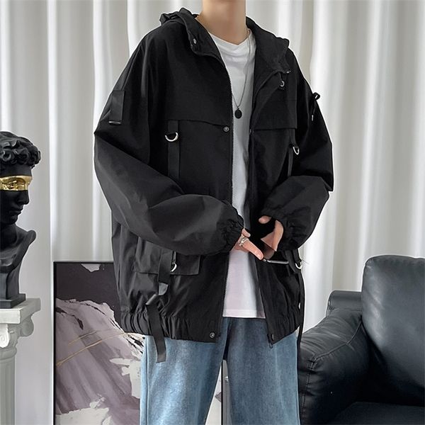 men jackets and coats loose autumn ribbons streetwear casual outwear coats hip hop men's windbreaker overcoat 220818, Black;brown
men jackets and coats loose autumn ribbons streetwear casual outwear coats hip hop men's windbreaker overcoat 220818, Black;brown