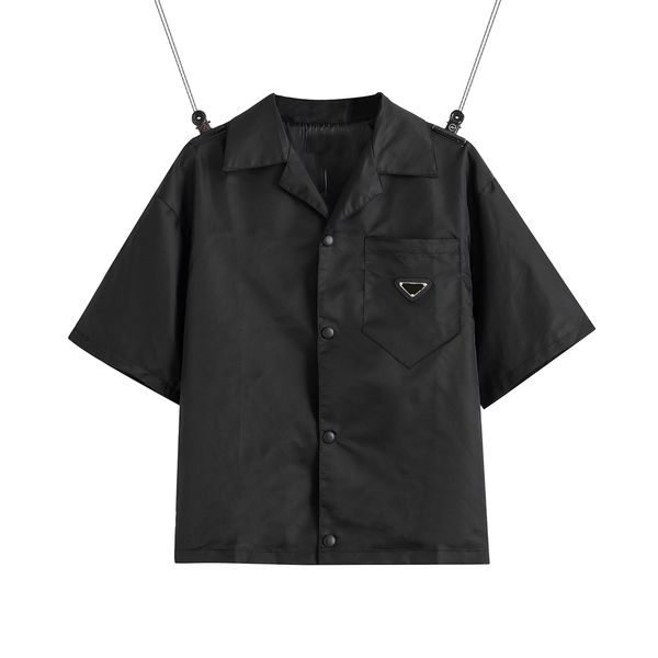 2021 united states european womens mens shirt casual brand short blouses classic inverted triangle loose imported high-quality nylon tooling, White;black
2021 united states european womens mens shirt casual brand short blouses classic inverted triangle loose imported high-quality nylon tooling, White;black