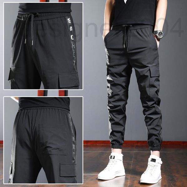 men's pants designer thin multi bag men's casual pants ice silk nine point ruffian handsome work korean version trend 9 1z9q, Black
men's pants designer thin multi bag men's casual pants ice silk nine point ruffian handsome work korean version trend 9 1z9q, Black