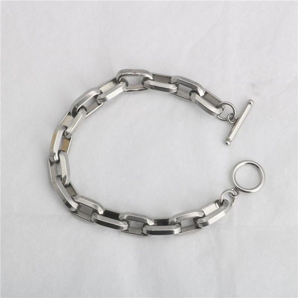 fashion flat wide ot strand buckle bracelet chain titanium steel stainless wild men and women, Black
fashion flat wide ot strand buckle bracelet chain titanium steel stainless wild men and women, Black