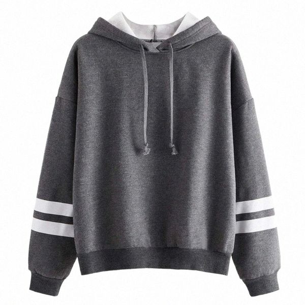 women winter basic sweatshirt hooded stripe cotton sleeve blouse fashion sweatshirt casual long sleeve hoodie 97yi#, Black
women winter basic sweatshirt hooded stripe cotton sleeve blouse fashion sweatshirt casual long sleeve hoodie 97yi#, Black