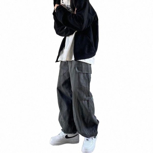 men's pants cczxly summer japanese tie dyed ruffian handsome overalls hong kong style retro dark loose trend drop feeling straight tub, Black
men's pants cczxly summer japanese tie dyed ruffian handsome overalls hong kong style retro dark loose trend drop feeling straight tub, Black