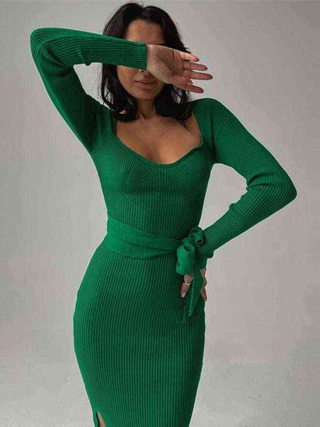 woman high waist strap slit knit midi dress slim fit slim fit elegant fashion dress 2022 fall/winter birthday party robe t220816, Black;gray
woman high waist strap slit knit midi dress slim fit slim fit elegant fashion dress 2022 fall/winter birthday party robe t220816, Black;gray