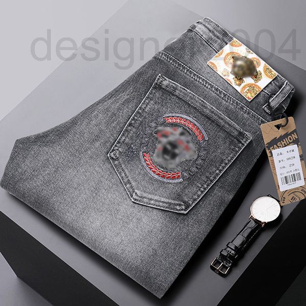 men's jeans designer spring and autumn men's jeans cotton high elastic medusa korean thick leggings slim fit embroidery trend kjca, Blue
men's jeans designer spring and autumn men's jeans cotton high elastic medusa korean thick leggings slim fit embroidery trend kjca, Blue