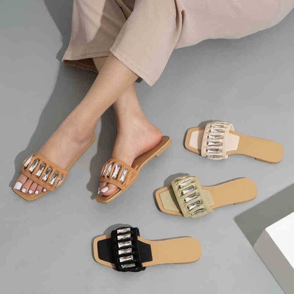 slides 2022 selling square head rhinestone flat bottomed women's slippers casual women's shoes, Black
slides 2022 selling square head rhinestone flat bottomed women's slippers casual women's shoes, Black