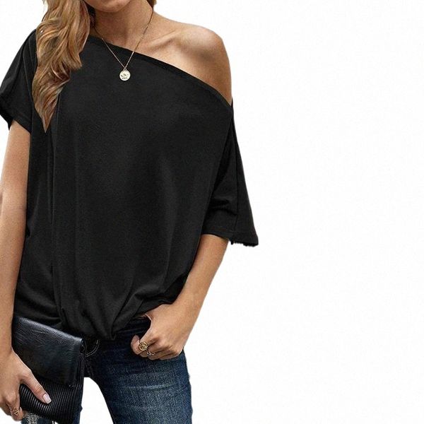 women's t-shirt fashion off shoulder casual women tshirt solid loose ladies summer female short sleeve shirt blusas pullover t4bu#, White
women's t-shirt fashion off shoulder casual women tshirt solid loose ladies summer female short sleeve shirt blusas pullover t4bu#, White
