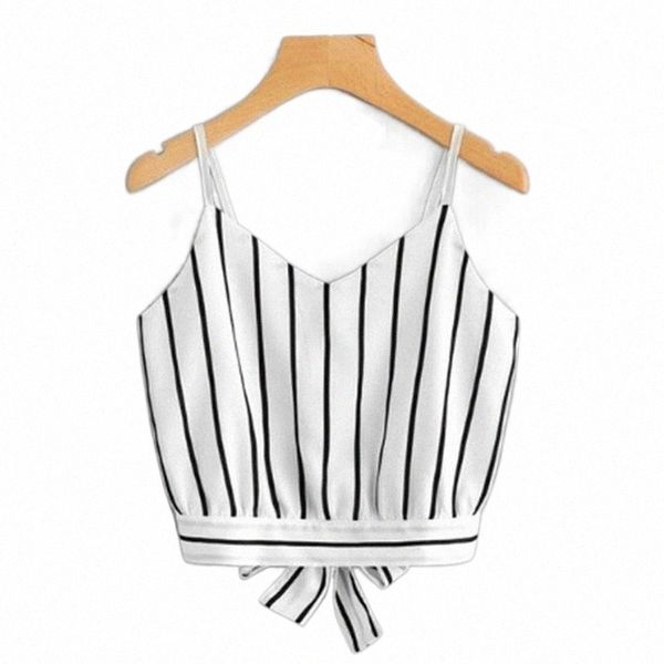 women's tanks & camis striped split tie back crop cami women casual spaghetti strap bow vest summer knot beach cropped camisole 53t7#, White
women's tanks & camis striped split tie back crop cami women casual spaghetti strap bow vest summer knot beach cropped camisole 53t7#, White