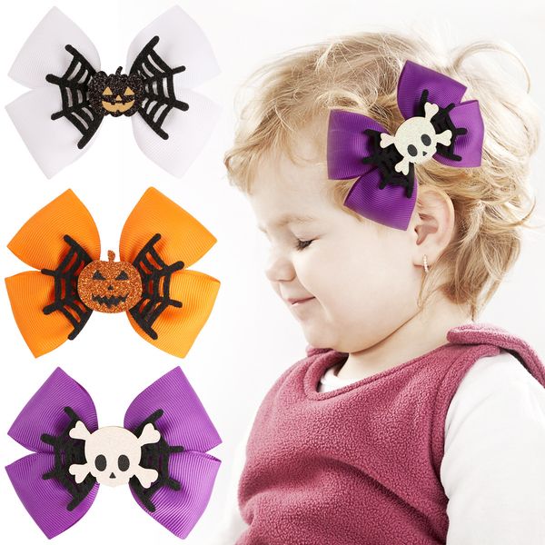 4 inch baby halloween ribbon bows with clip girls kids ghost pumpkin spider children girl hair clips hairpin accessories, Slivery;white
4 inch baby halloween ribbon bows with clip girls kids ghost pumpkin spider children girl hair clips hairpin accessories, Slivery;white