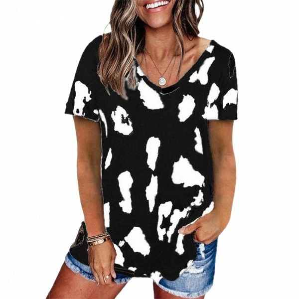 fashion t-shirt casual leopard loose women round neck short sleeve woman clothing women's b12p#, White
fashion t-shirt casual leopard loose women round neck short sleeve woman clothing women's b12p#, White