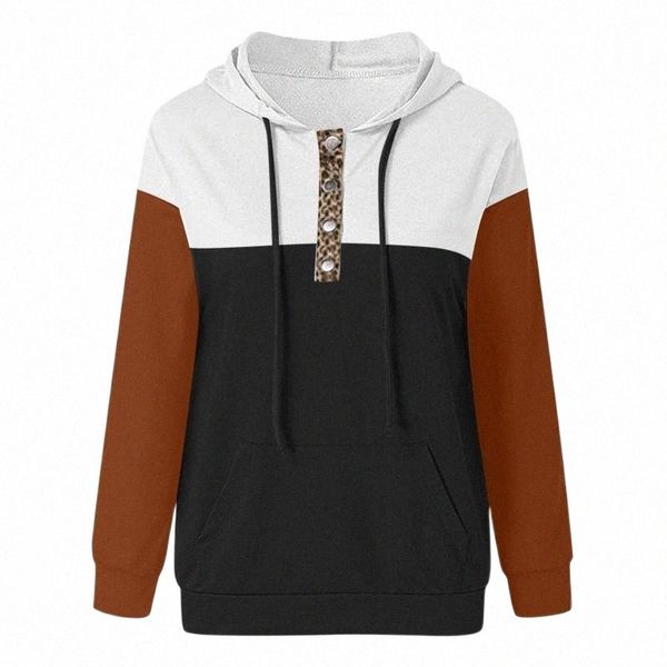 women's hoodies & sweatshirts long sleeve hooded pullover 2021 winter autumn women casual v neck pocket button patchwork drawstring tru, Black
women's hoodies & sweatshirts long sleeve hooded pullover 2021 winter autumn women casual v neck pocket button patchwork drawstring tru, Black