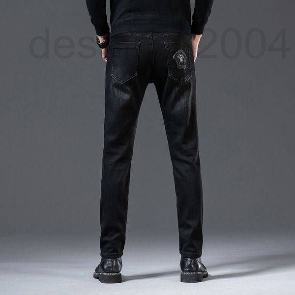 men's jeans designer medusa autumn and winter new men's jeans printed korean version elastic slim fit small foot brand pants lqs7, Blue
men's jeans designer medusa autumn and winter new men's jeans printed korean version elastic slim fit small foot brand pants lqs7, Blue