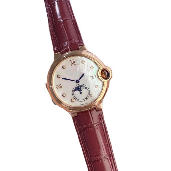 fashion women's watch 36mm quartz movement 316 stainless steel case leather belt sapphire mirror sun moon star life waterproof luxury w, Slivery;golden
fashion women's watch 36mm quartz movement 316 stainless steel case leather belt sapphire mirror sun moon star life waterproof luxury w, Slivery;golden