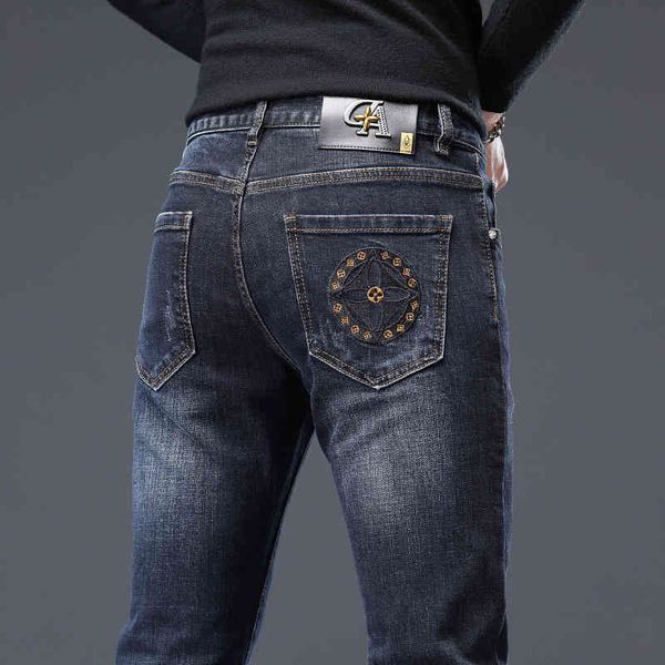 men's jeans autumn and winter men's high-end fashion brand jeans youth quality slim straight ymr3, Blue
men's jeans autumn and winter men's high-end fashion brand jeans youth quality slim straight ymr3, Blue