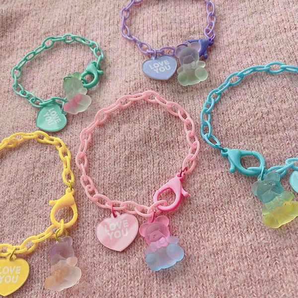 bangle designer frosted bear bracelet color cartoon peach heart love cute girl jewelry, Black
bangle designer frosted bear bracelet color cartoon peach heart love cute girl jewelry, Black
