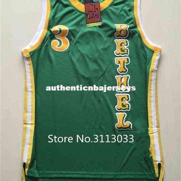 #3 allen iverson bethel high school green stitched basketball jersey xs- vest jerseys, Black
#3 allen iverson bethel high school green stitched basketball jersey xs- vest jerseys, Black