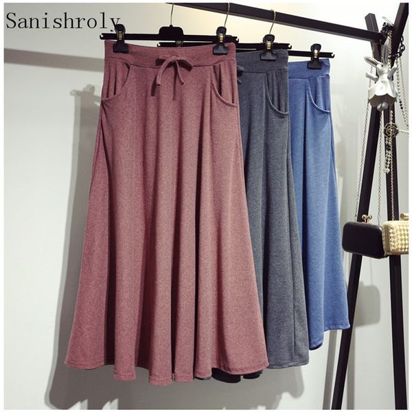 women pockets long skirts autumn winter tie bow elastic high waist a line skirt lady big swing maxi skirt saia plus size 220818, Black
women pockets long skirts autumn winter tie bow elastic high waist a line skirt lady big swing maxi skirt saia plus size 220818, Black