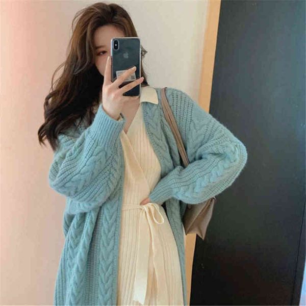 women's sweaters soft milk blue twist sweater vest jacket women wear loose lazy wind long thickened sweater outdoor in autumn and winte, White;black
women's sweaters soft milk blue twist sweater vest jacket women wear loose lazy wind long thickened sweater outdoor in autumn and winte, White;black