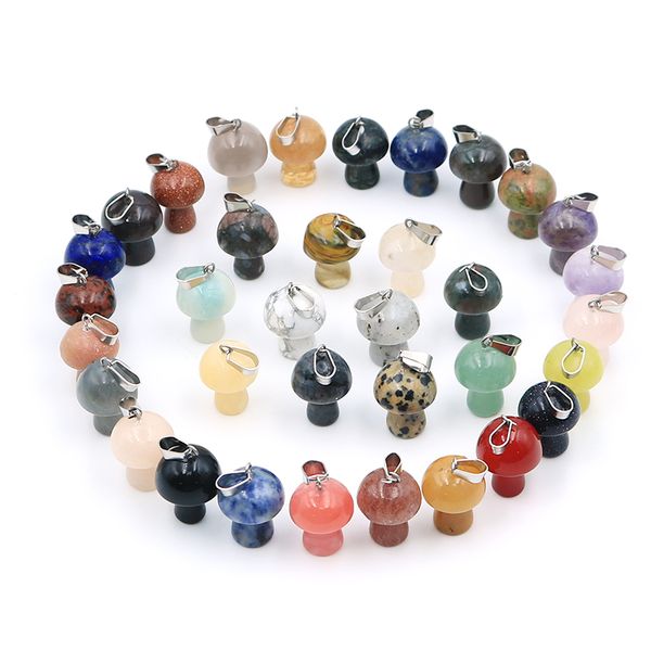natural stone carved 20mm mushroom charms pink quartz amethyst agate crystal tiger eye hand pendant charms for diy jewelry making necklace, Bronze;silver
natural stone carved 20mm mushroom charms pink quartz amethyst agate crystal tiger eye hand pendant charms for diy jewelry making necklace, Bronze;silver