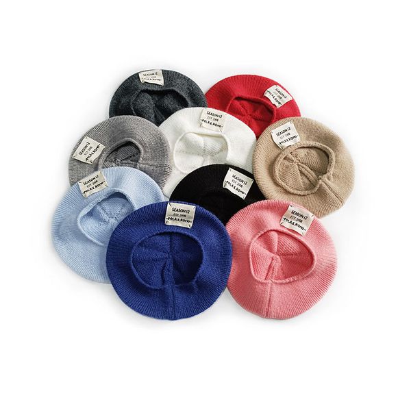 m462 autumn winter women knitted beret hat wool artistic cloth label embroidered letters casual caps beanies, Blue;gray
m462 autumn winter women knitted beret hat wool artistic cloth label embroidered letters casual caps beanies, Blue;gray