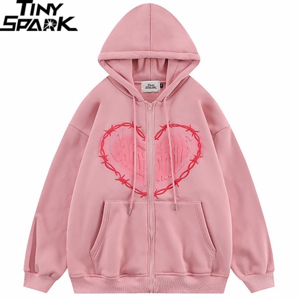 hip hop streetwear hooded jacket men heart graphic jacket coat autumn harajuku cotton zipper up jacket hoodie casual pink, Black;brown
hip hop streetwear hooded jacket men heart graphic jacket coat autumn harajuku cotton zipper up jacket hoodie casual pink, Black;brown