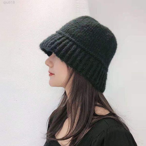 women knitting wool bucket hat autumn winter outdoor warm dome panama hat girls ladies folding sun cap y220818, Blue;gray
women knitting wool bucket hat autumn winter outdoor warm dome panama hat girls ladies folding sun cap y220818, Blue;gray