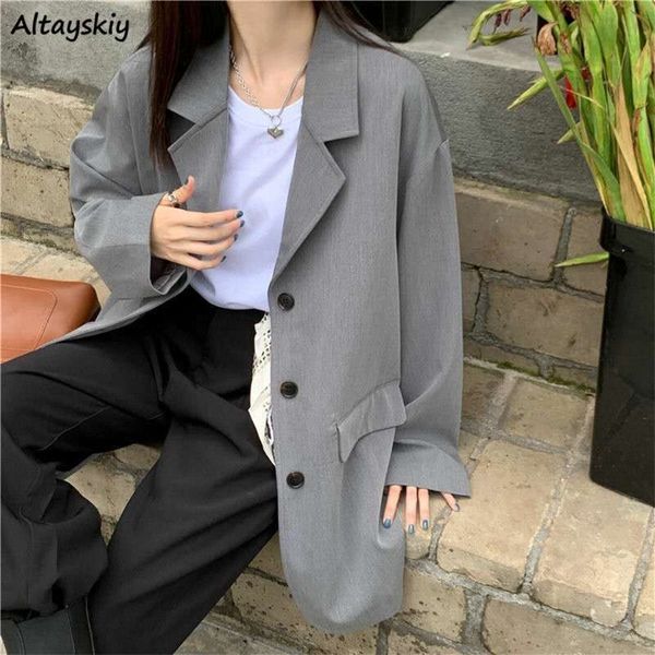 blazers women fashion minimalist leisure feminine official outwear highstreet loose ulzzang elegant cozy ins spring 220818, Black;brown
blazers women fashion minimalist leisure feminine official outwear highstreet loose ulzzang elegant cozy ins spring 220818, Black;brown