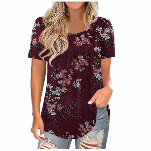 women's t-shirt ropa para mujer fashion women plus size 4xl round neck flower print short sleeve casual pullover de moda #24 x2nf#, White
women's t-shirt ropa para mujer fashion women plus size 4xl round neck flower print short sleeve casual pullover de moda #24 x2nf#, White
