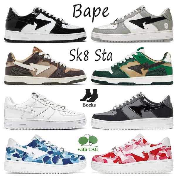 quality baped sk8 sta casual shoes for women mens patent leather black white abc color camo combo blue pastel pink green orange bapestas
quality baped sk8 sta casual shoes for women mens patent leather black white abc color camo combo blue pastel pink green orange bapestas