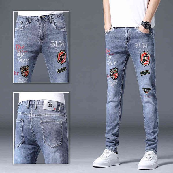men's jeans men's light blue printed embroidered legged denim pants spring and summer fashion trendy casual c6wo
men's jeans men's light blue printed embroidered legged denim pants spring and summer fashion trendy casual c6wo