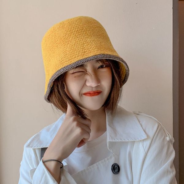 bucket hat fashion winter knitted hat warm ear protection solid color wool hat, Blue;gray
bucket hat fashion winter knitted hat warm ear protection solid color wool hat, Blue;gray