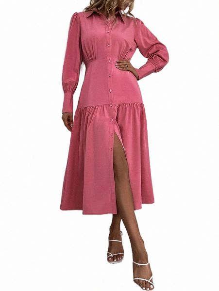 puff sleeve button up ruched shirt dress e8hs#, Black;gray
puff sleeve button up ruched shirt dress e8hs#, Black;gray