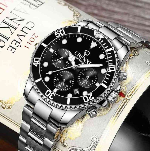 huiya06 2021 multifunctional sports men's luminous green water ghost quartz non-mechanical watch, Slivery;brown
huiya06 2021 multifunctional sports men's luminous green water ghost quartz non-mechanical watch, Slivery;brown