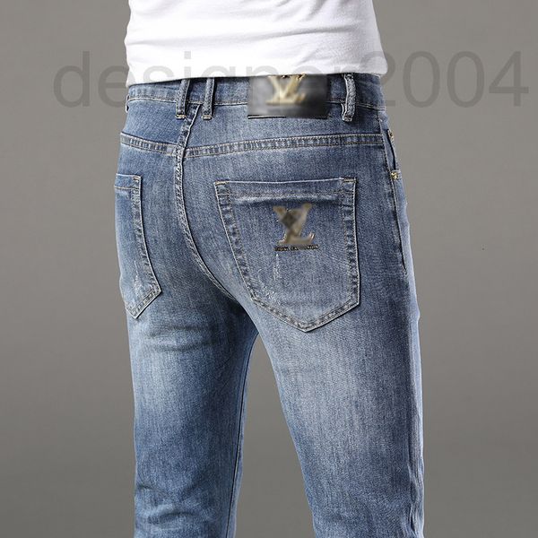 men's jeans designer men's slim straight tube high-end fashion jeans pants casual embroidered four seasons e77r, Blue
men's jeans designer men's slim straight tube high-end fashion jeans pants casual embroidered four seasons e77r, Blue
