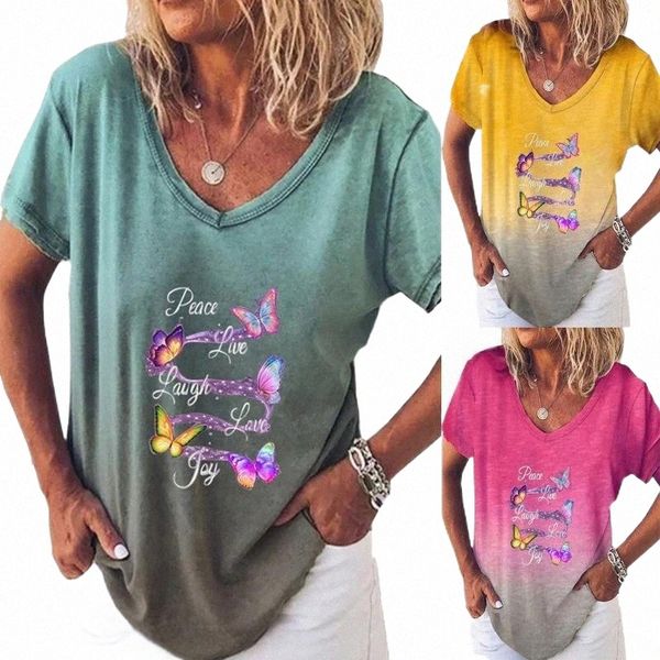 blousse women plus size rainbow gradient letter print short sleeve summer v-neck loose pullover t-shirt daily blusas mujer women's m6l, White 
blousse women plus size rainbow gradient letter print short sleeve summer v-neck loose pullover t-shirt daily blusas mujer women's m6l, White