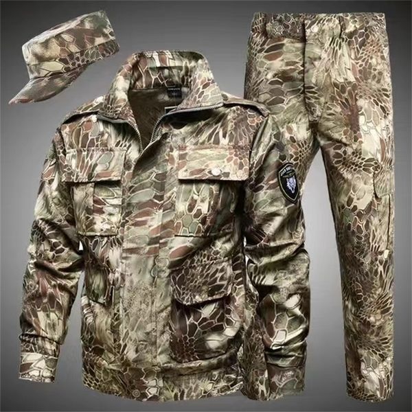 wearresistant overalls outdoor jogger set python pattern army men uniform camouflage tracksuit labor protection suit 220818, Gray
wearresistant overalls outdoor jogger set python pattern army men uniform camouflage tracksuit labor protection suit 220818, Gray