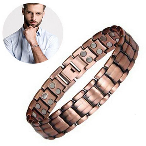 men red copper bracelet strand business style double strong magnetic therapy for arthritis pain relief jewelry accessories, Black
men red copper bracelet strand business style double strong magnetic therapy for arthritis pain relief jewelry accessories, Black