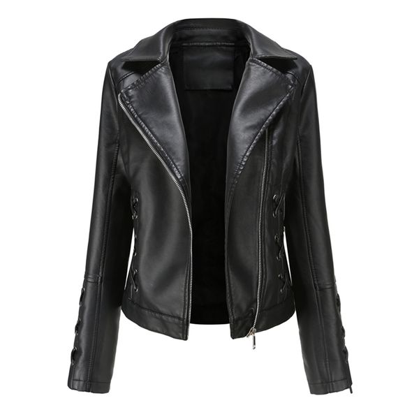 women leather jacket spring coat black red moto biker zipper ladies green beige chaqueta mujer veste femme autumn 220819, Black;brown
women leather jacket spring coat black red moto biker zipper ladies green beige chaqueta mujer veste femme autumn 220819, Black;brown