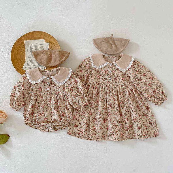 korean style sister clothes kids party dress baby girls rompers floral printing long sleeve autumn spring girls princess dress y220819, Red;yellow
korean style sister clothes kids party dress baby girls rompers floral printing long sleeve autumn spring girls princess dress y220819, Red;yellow