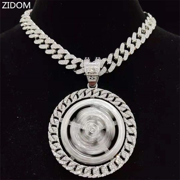 men hip hop iced out bling rotatable dollar pendant necklace 13mm width cuban chain hiphop necklaces fashion charm jewelry 220818, Silver
men hip hop iced out bling rotatable dollar pendant necklace 13mm width cuban chain hiphop necklaces fashion charm jewelry 220818, Silver