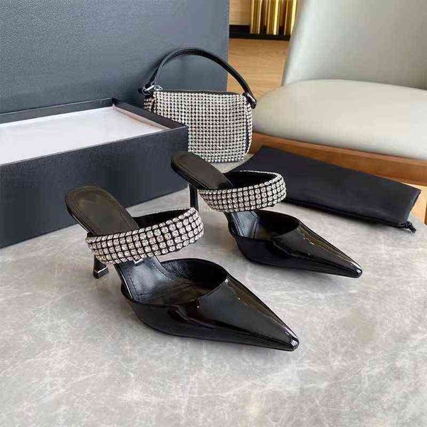 sandals designer women shoes luxury slides fashion pointed wedding party high heels rhinestone belt 220406, Black
sandals designer women shoes luxury slides fashion pointed wedding party high heels rhinestone belt 220406, Black