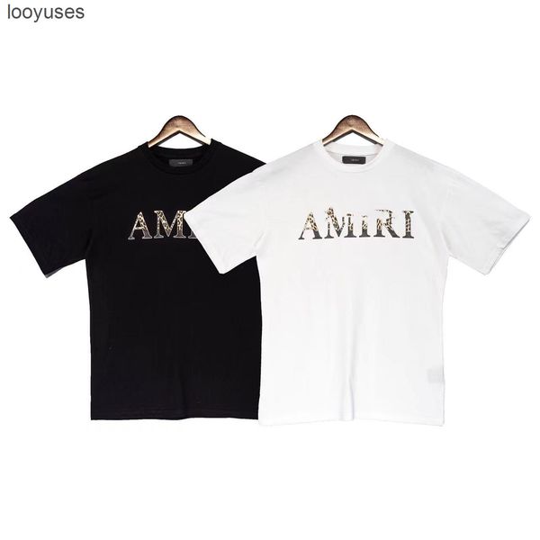 t sleeve amirs mens shirt short tshirt designer 22ss leopard lettered printed couple t-shirt fashion brand, White;black
t sleeve amirs mens shirt short tshirt designer 22ss leopard lettered printed couple t-shirt fashion brand, White;black