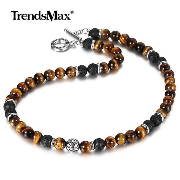 8mm mens unique natural tiger eyes stone lava bead necklace stainless steel beaded charm link chain male jewelry gift tnb002 220819, Silver
8mm mens unique natural tiger eyes stone lava bead necklace stainless steel beaded charm link chain male jewelry gift tnb002 220819, Silver