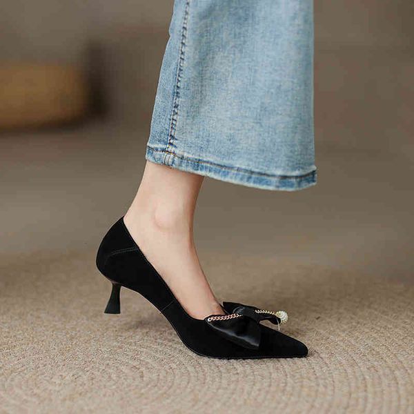 bow boots french pointed single shoes women's spring leather shallow mouth middle heel thin versatile 6n1x, Black
bow boots french pointed single shoes women's spring leather shallow mouth middle heel thin versatile 6n1x, Black