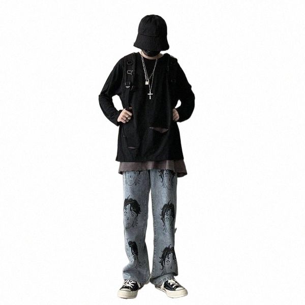 men's jeans 2022 stylish denim trousers cartoon boy print hip hop harajuku wild straight high waist party street y2k pants f3md#, Blue
men's jeans 2022 stylish denim trousers cartoon boy print hip hop harajuku wild straight high waist party street y2k pants f3md#, Blue