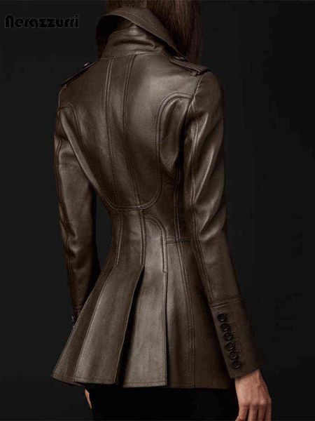 nerazzurri british style leather trench coat for women long sleeve lapel womens fashion 2022 slim fit soft faux leather blazer t220810, Black
nerazzurri british style leather trench coat for women long sleeve lapel womens fashion 2022 slim fit soft faux leather blazer t220810, Black