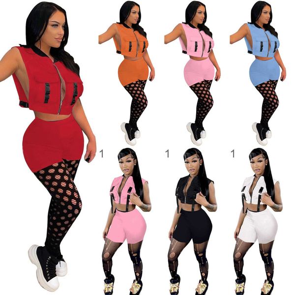 women casual pants set fashion sleeveless zipper jacket double pocket two piece shorts set 2022 summer sportwear, White
women casual pants set fashion sleeveless zipper jacket double pocket two piece shorts set 2022 summer sportwear, White