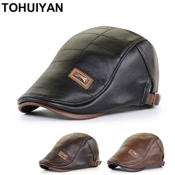 tohuiyan leather sboy caps for men gorras planas gatsby hats autumn winter warm flat cap vintage boina masculina cabbie hat 220819, Blue;gray
tohuiyan leather sboy caps for men gorras planas gatsby hats autumn winter warm flat cap vintage boina masculina cabbie hat 220819, Blue;gray