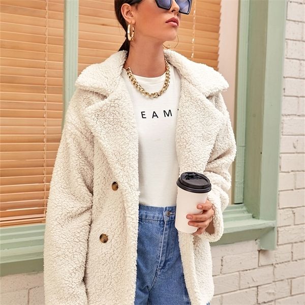 overcoat pocket casual teddy outwear 220819, Black;brown 
overcoat pocket casual teddy outwear 220819, Black;brown