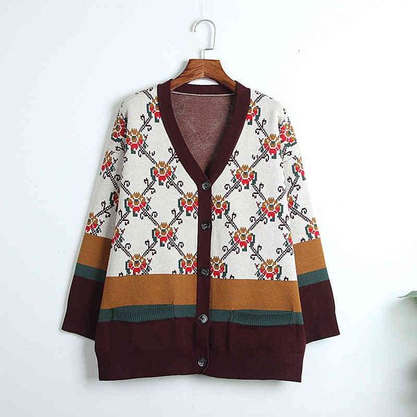 women's sweaters spring and winter women's wear contrast jacquard embroidery long sleeve loose knit cardigan coat aznb, White;black
women's sweaters spring and winter women's wear contrast jacquard embroidery long sleeve loose knit cardigan coat aznb, White;black